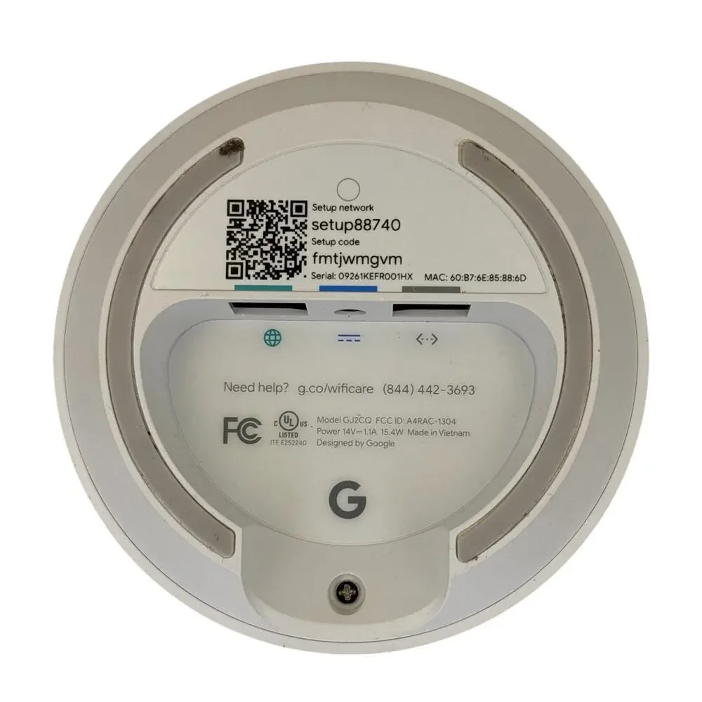 Google WiFi Mesh Router or Extender Dual-Band AC1200 Model GJ2CQ With Power